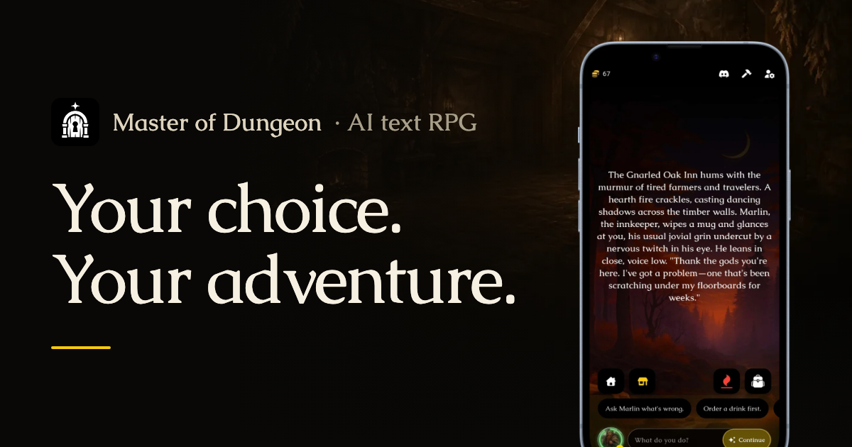 Master of Dungeon - AI Mobile RPG for iOS and Android