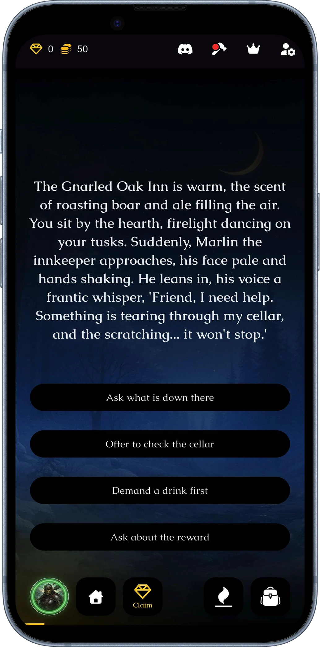 Inn narrative choices